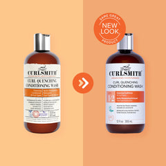 CURLSMITH before and after detangling image showing reduced knots and softness