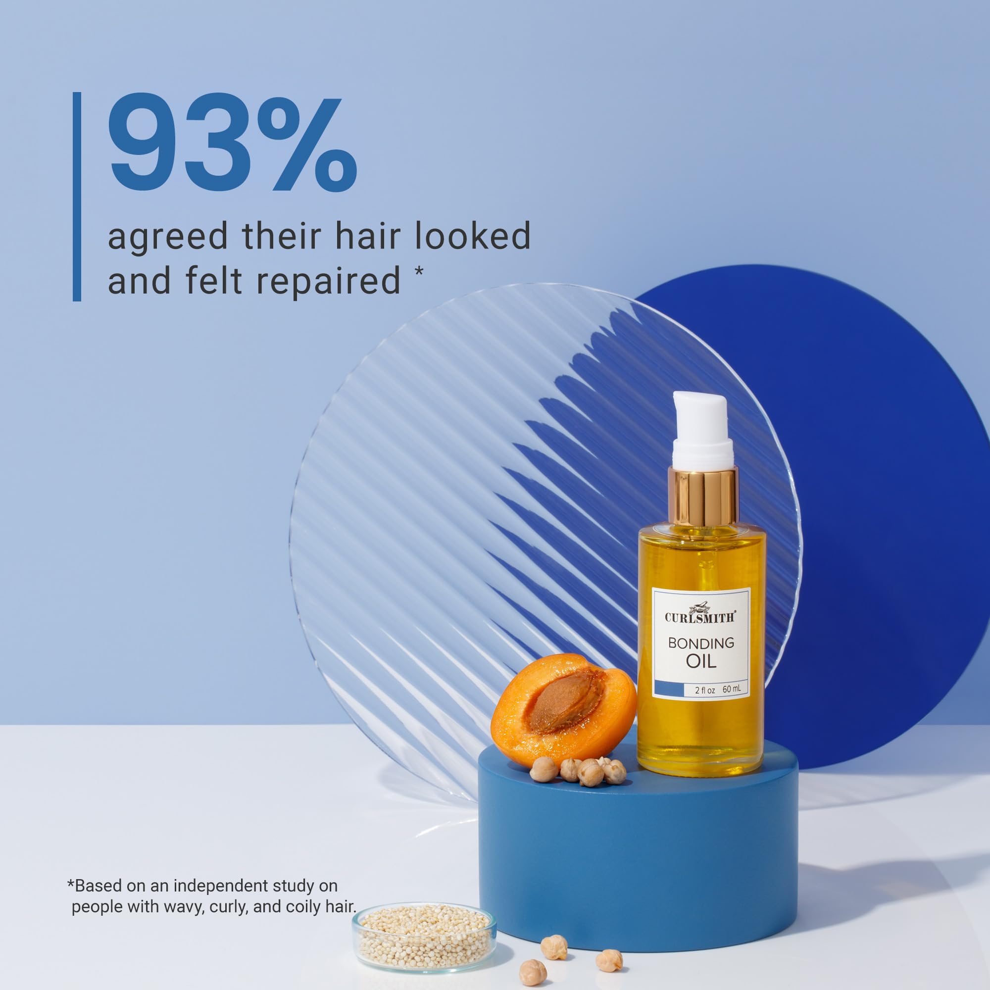 CURLSMITH held in hand to show 2 oz size and easy travel-friendly use