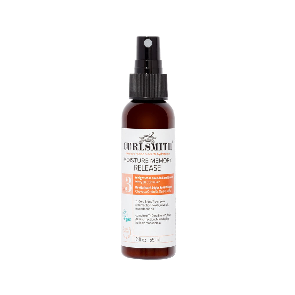 CURLSMITH bottle front showing Moisture Memory Release for lightweight hydration