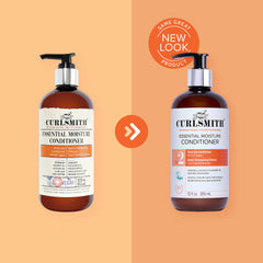 CURLSMITH product label highlighting shea butter and vegan certifications