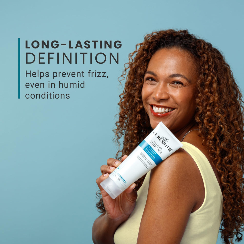 CURLSMITH diffusing curls to show improved definition and reduced frizz