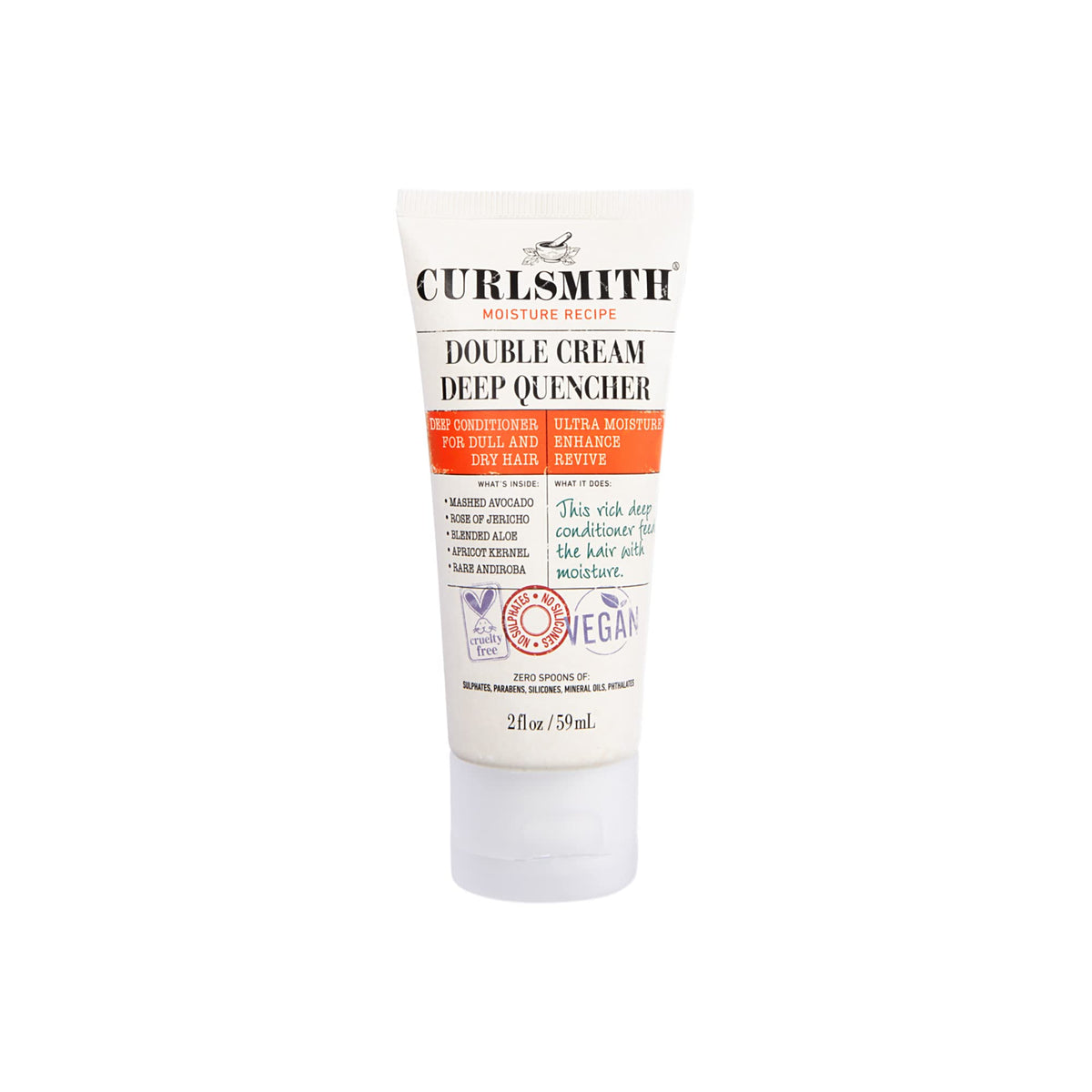 CURLSMITH jar front view showing product label and travel-friendly size benefiting curl care