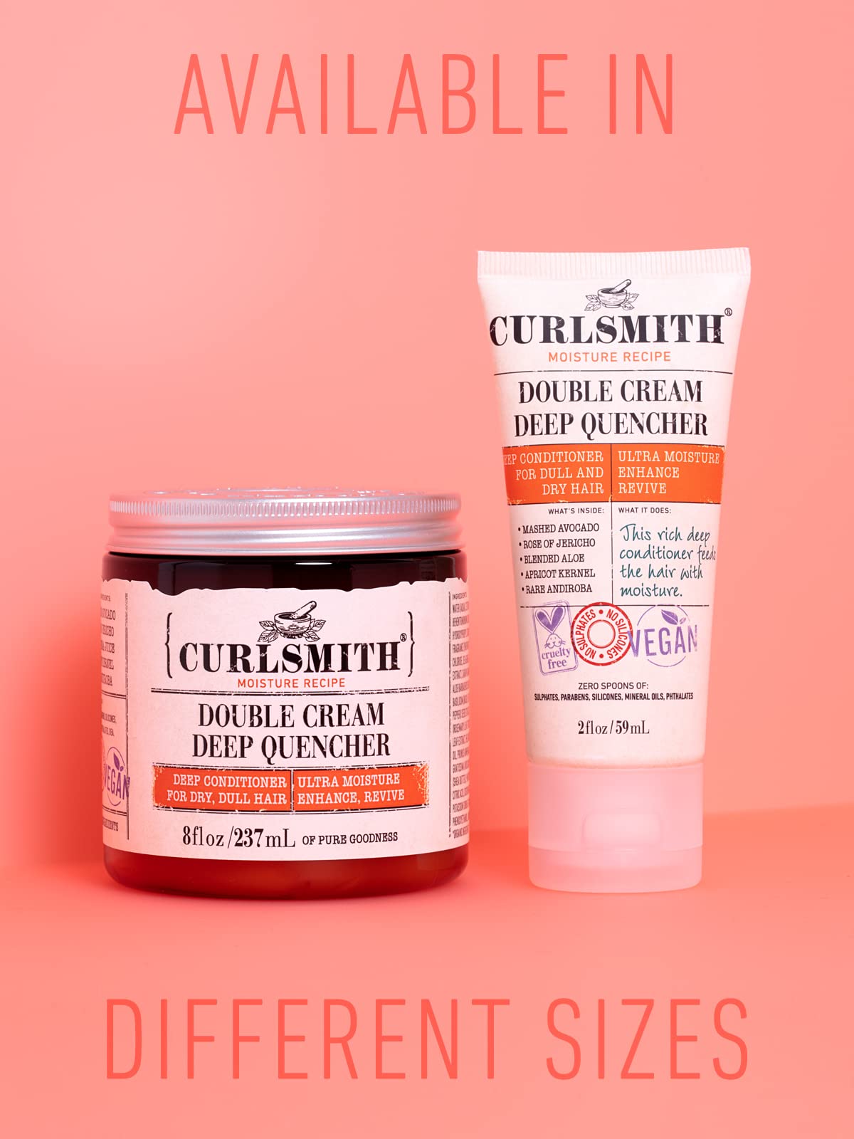 CURLSMITH rich buttery texture close-up illustrating intense hydration for thirsty curls