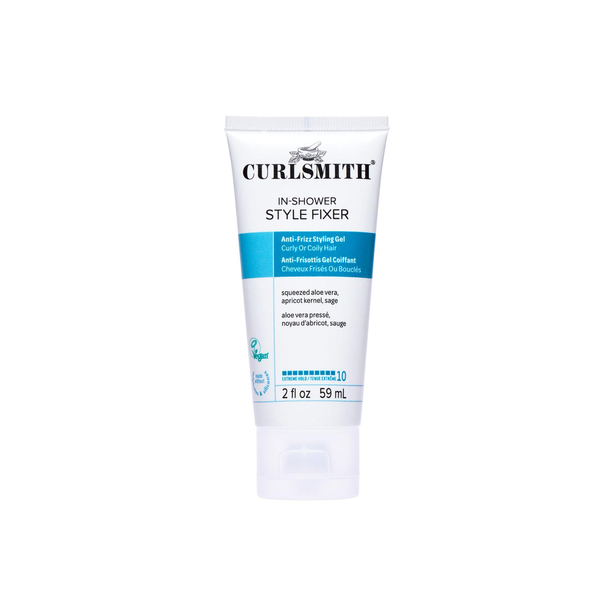 CURLSMITH front tube showing packaging and easy grab for styling