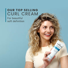 CURLSMITH paired with stronger styler to show layering benefit