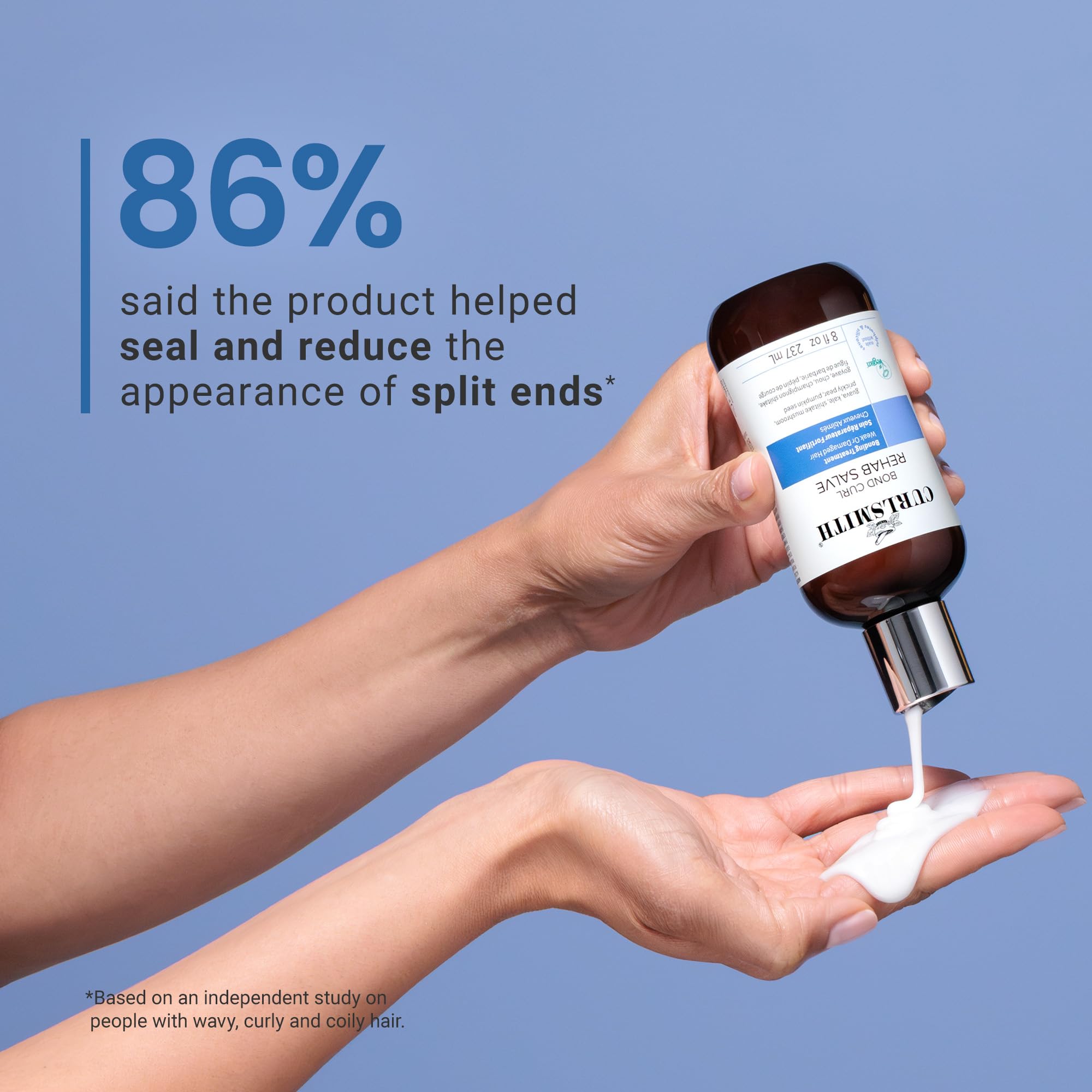 CURLSMITH jar label closeup highlighting vegan cruelty-free claim