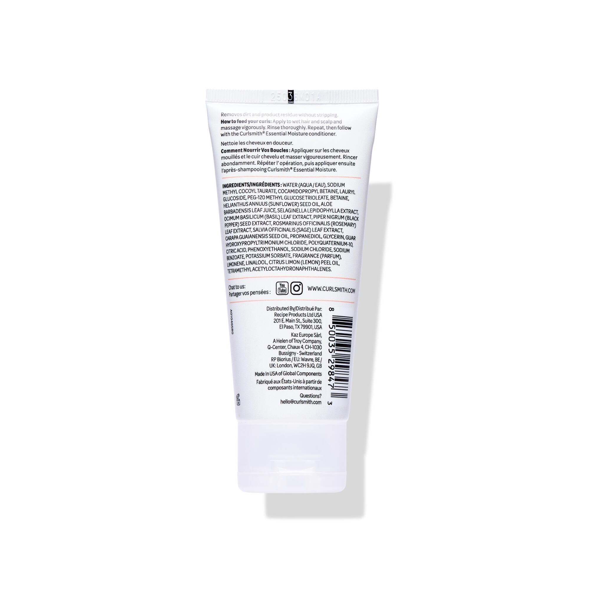 CURLSMITH label closeup showing vegan and cruelty-free certifications and claims