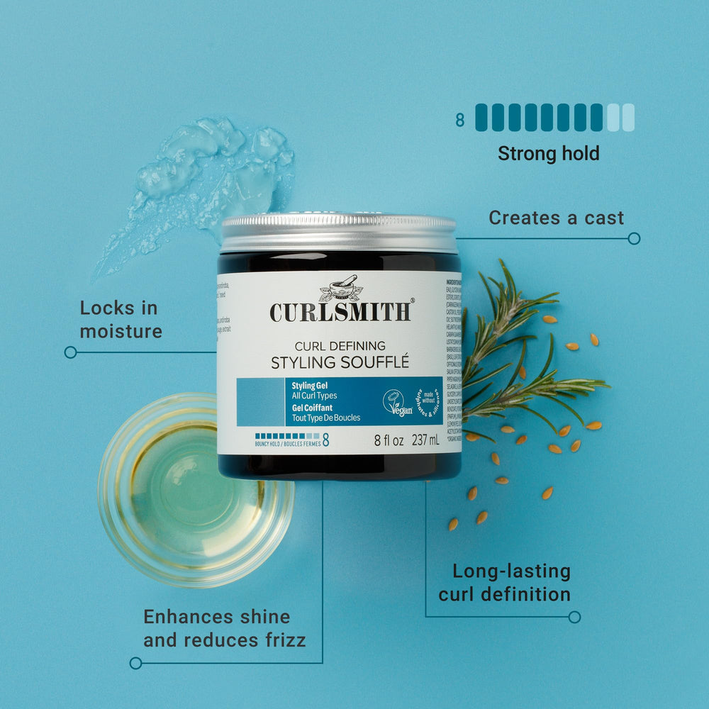 CURLSMITH products used in shower, effective cleanse and condition benefit