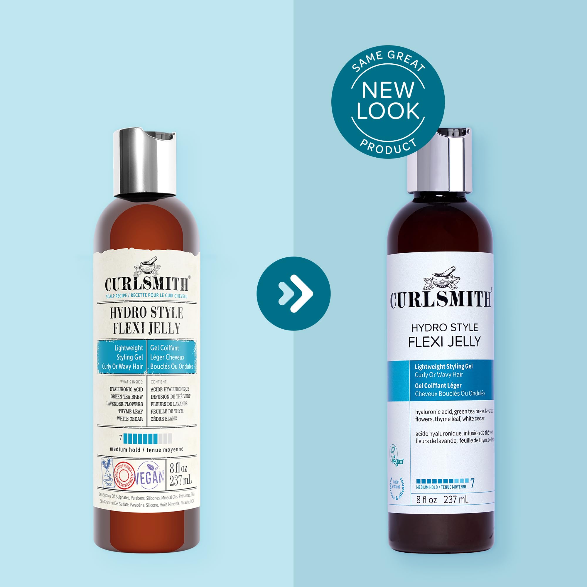 CURLSMITH scrunch out results revealing soft, bouncy curls after breaking the dry cast