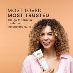 CURLSMITH applied to damp curly hair improving definition and softness