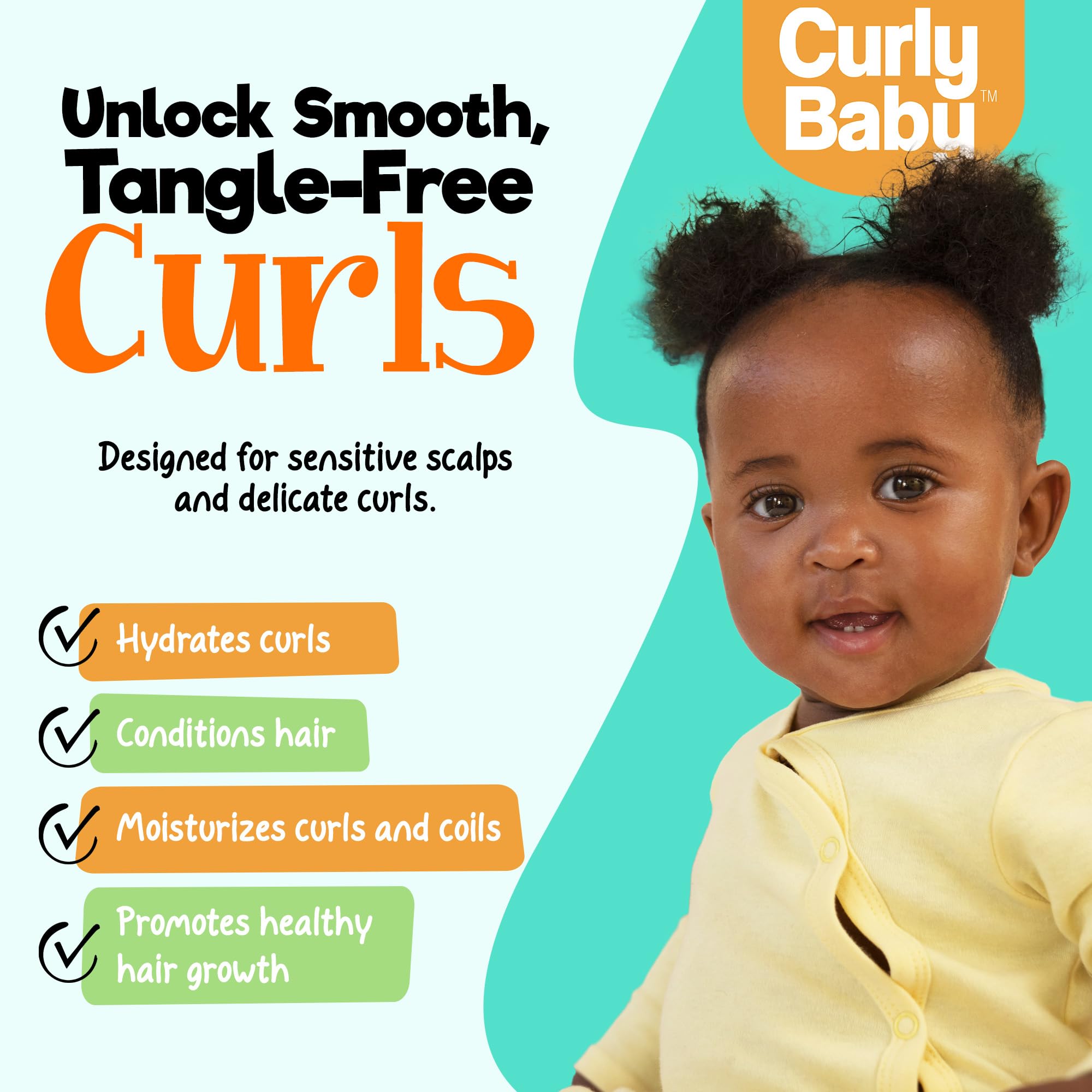CurlyBaby smoothie texture close-up illustrating creamy consistency for easy slip