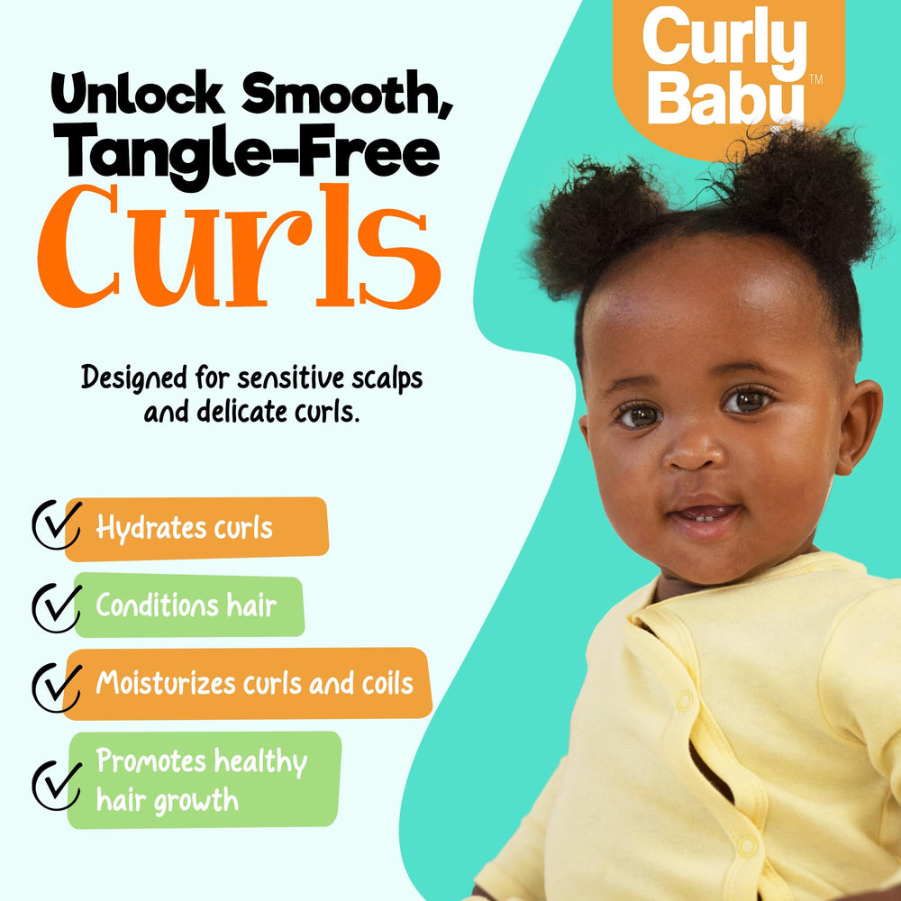 CurlyBaby smoothie texture close-up illustrating creamy consistency for easy slip