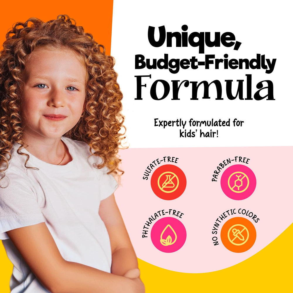 CurlyKids being applied to damp hair to define curls and add moisture