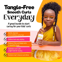CurlyKids conditioner cream texture shown on hand delivering deep moisture and smoothness