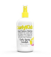 CurlyKids front packaging showing 8oz bottle and gentle formula benefits