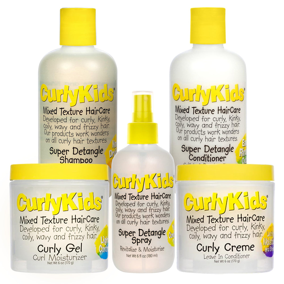 CurlyKids front packaging showing full bundle and kid-friendly design for easy routine