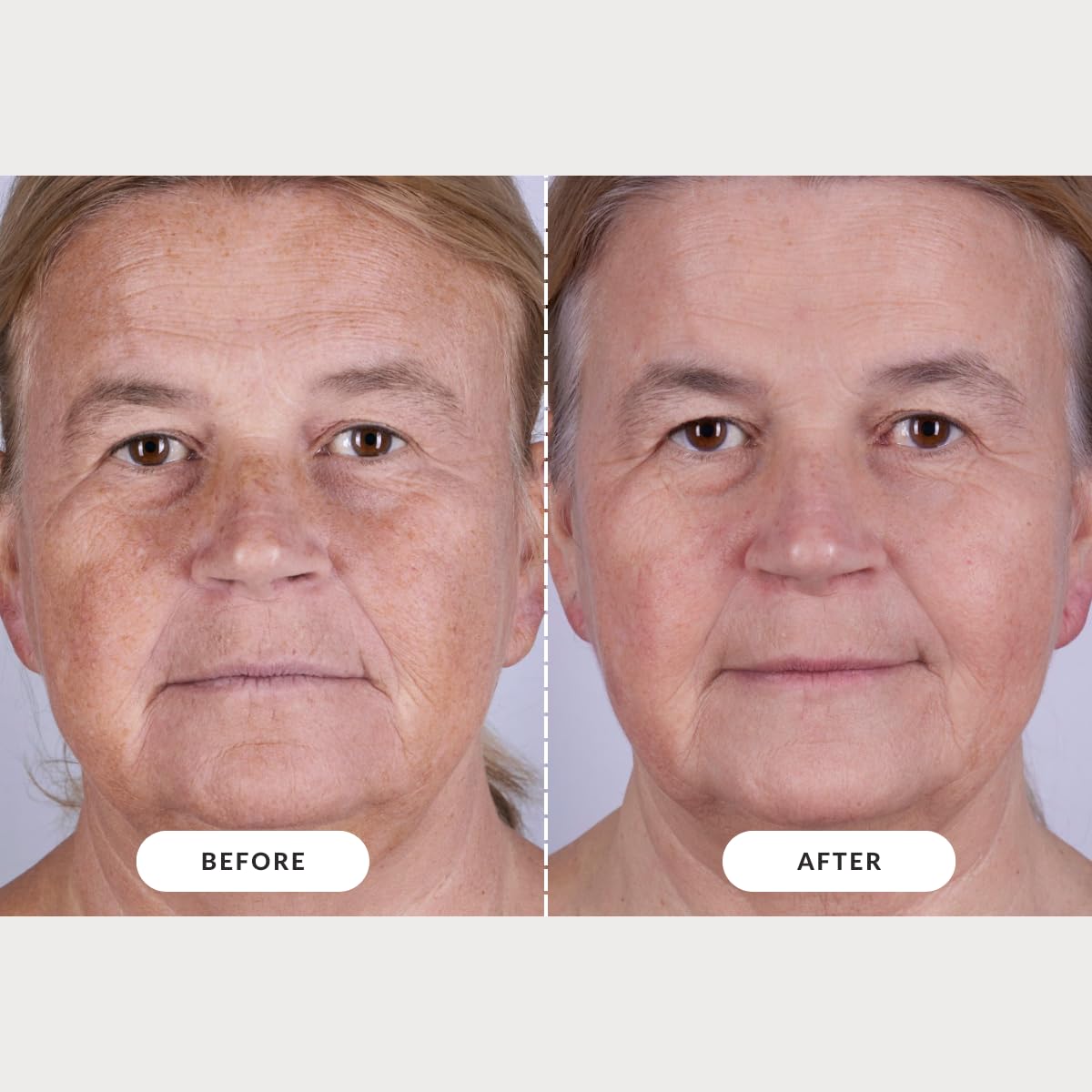 CurrentBody mask worn by model in home setting showing easy at-home use benefit