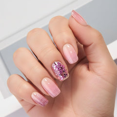 CurvLife nails applied on hand demonstrating quick press-on application benefit