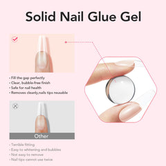 CurvLife being applied to a press-on tip demonstrating precise placement benefit