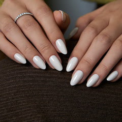 CurvLife assembled nails on display box showing salon-style French-tip finish