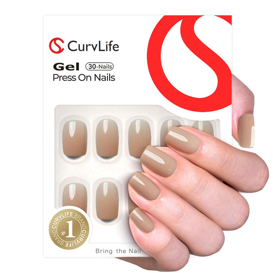 CurvLife close-up of gel texture showing glossy finish and natural flex benefit
