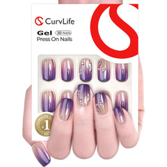 CurvLife close-up of nail texture highlighting hand-painted finish durability