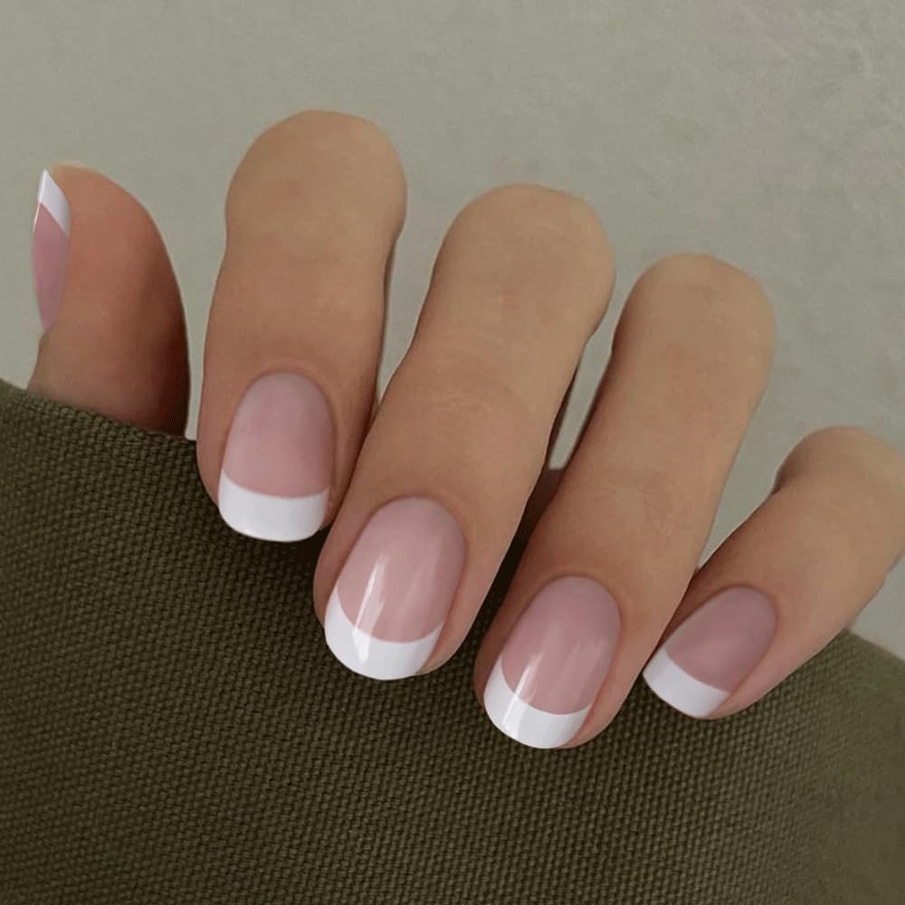 CurvLife close-up of apricot French detail highlighting durable gel polish benefit