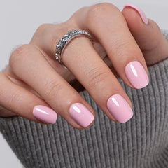 CurvLife close-up of gel French tip detail highlighting glossy finish