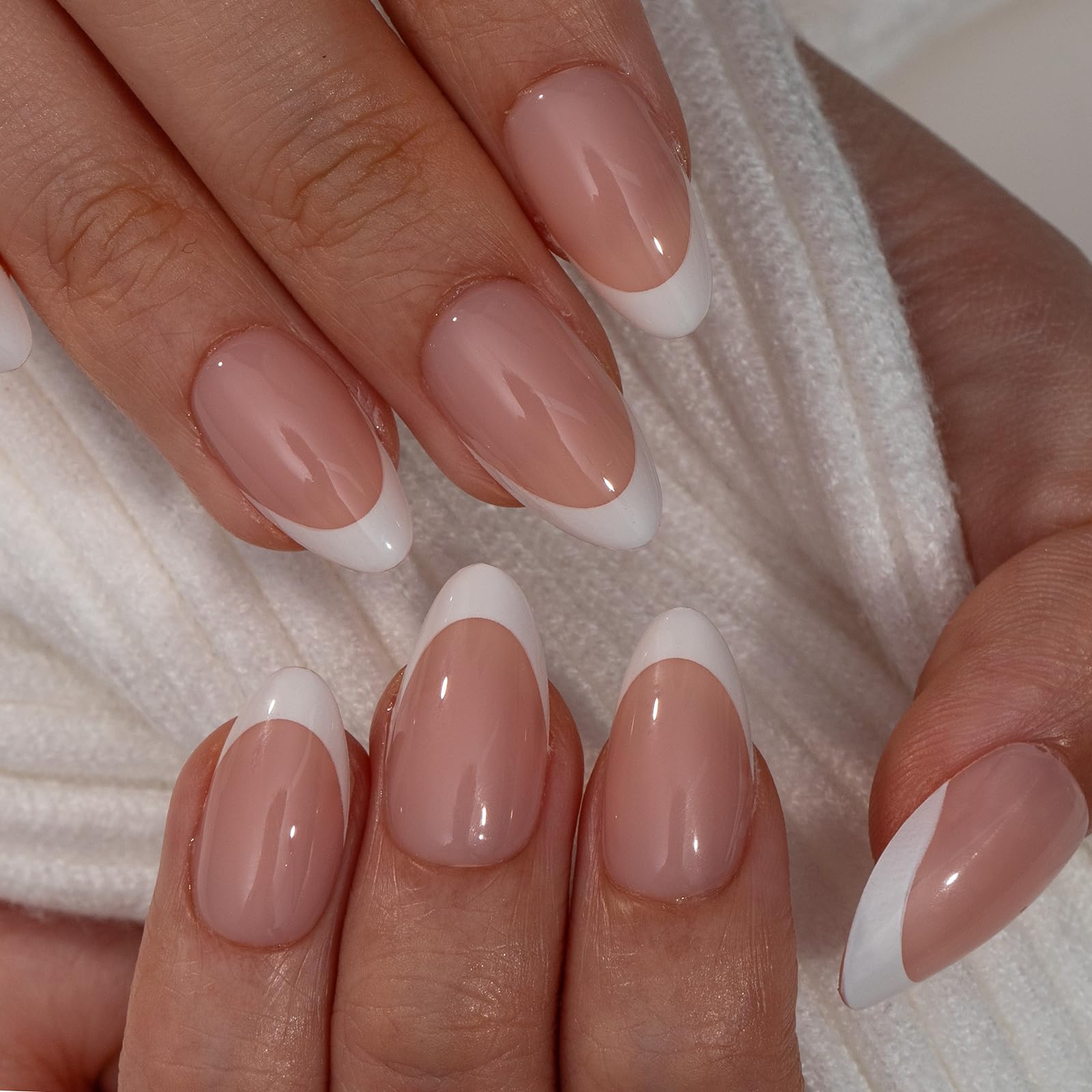CurvLife close-up white French tip highlighting crisp manicure look