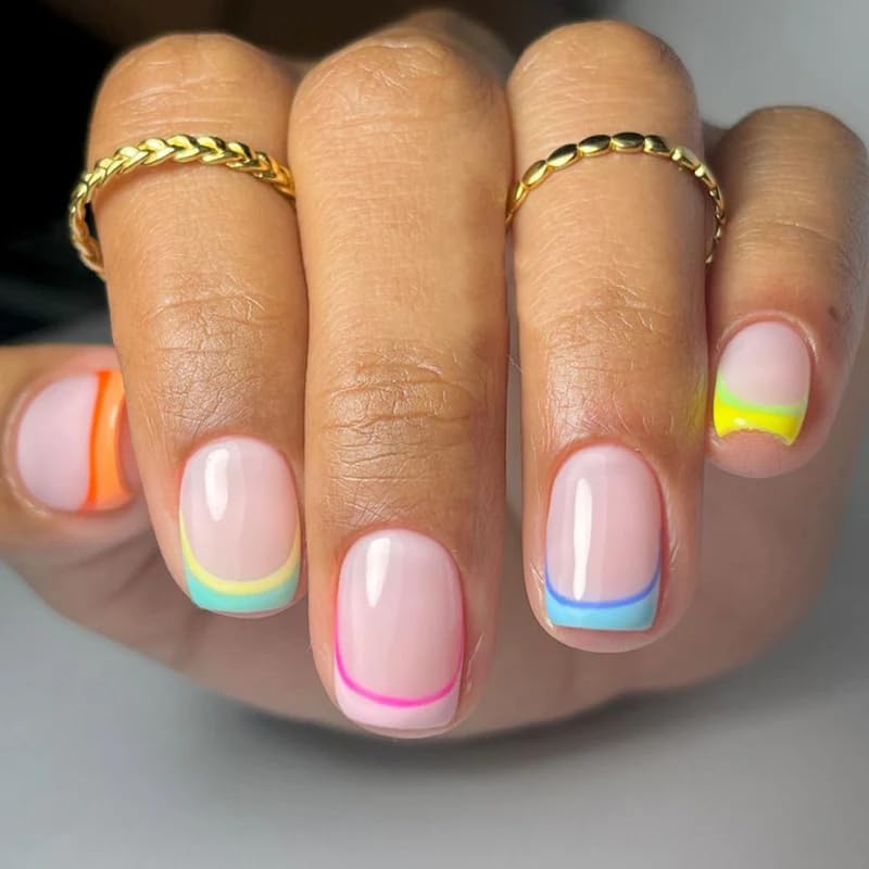 CurvLife close-up of glossy French tip detail highlighting salon-quality finish and precision