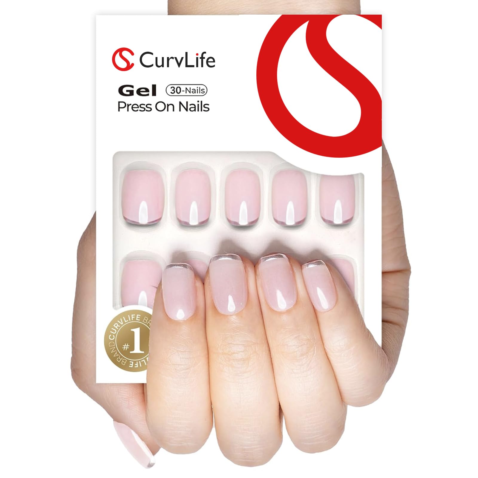 CurvLife close-up of gel finish detail highlighting smooth shine and professional look