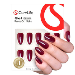 CurvLife close-up of high-gloss burgundy surface showing professional shine and durability