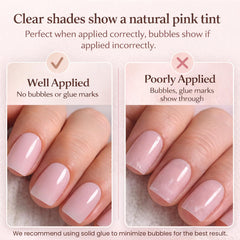 CurvLife close-up of glossy French tip detail for salon shine