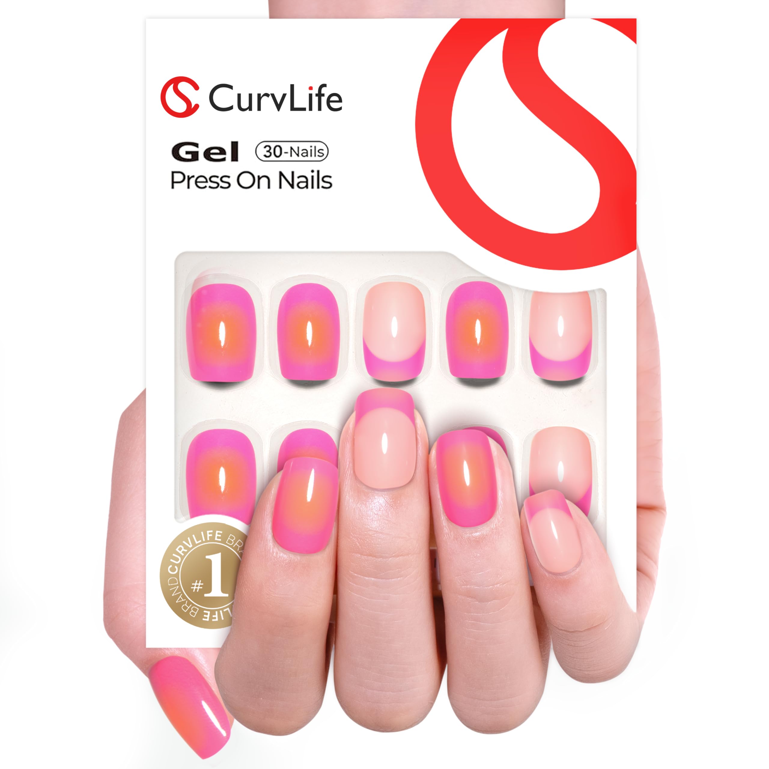 CurvLife close-up of gel polish texture highlighting durable finish