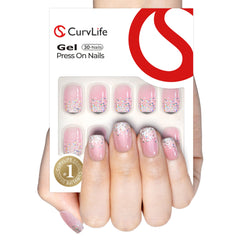 CurvLife close-up of French tip detail and glossy finish