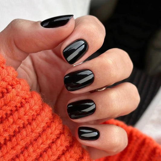 CurvLife close-up of glossy French tip detail highlighting salon shine