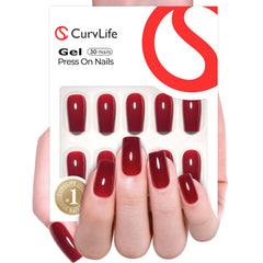 CurvLife close-up of gel-polish texture revealing glossy, durable finish