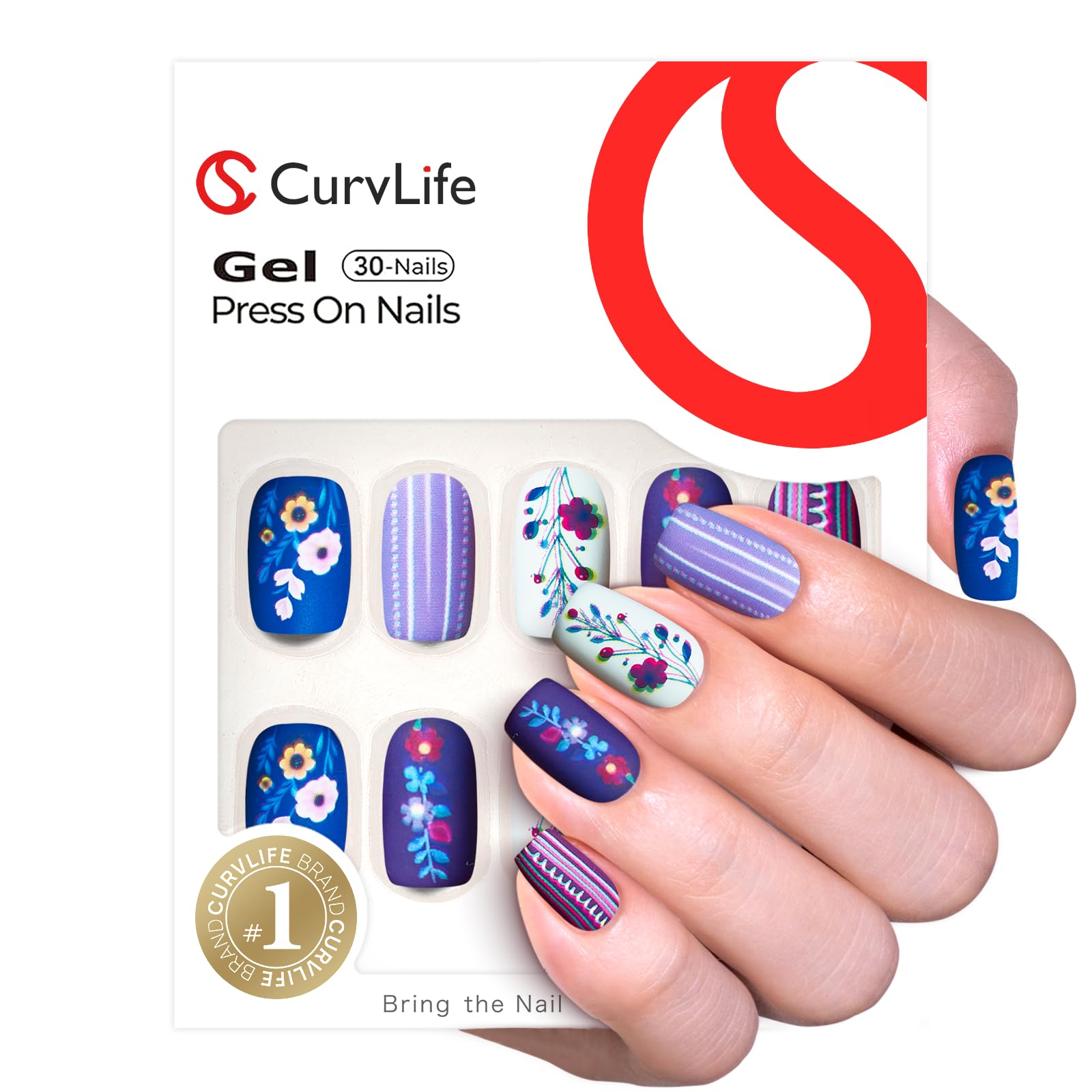 CurvLife close-up of glossy gel texture highlighting smooth salon finish