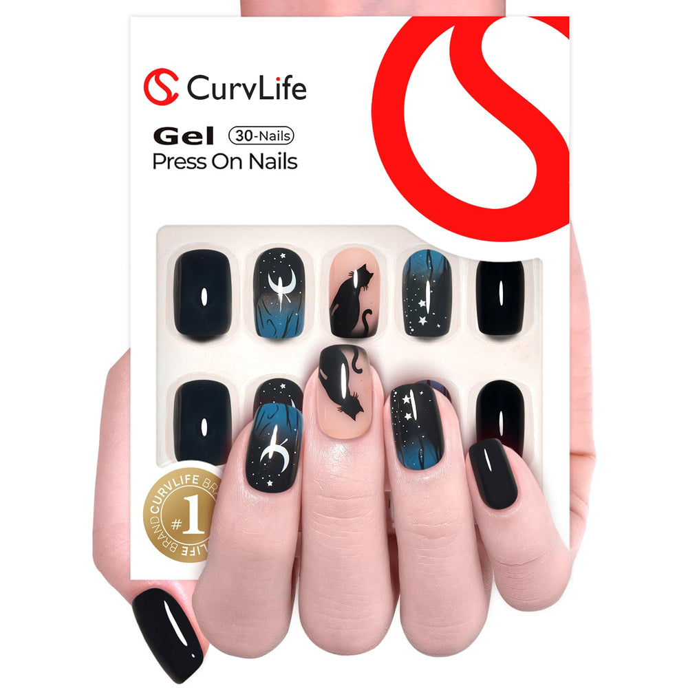 CurvLife close-up of gel finish highlighting smooth texture benefit: salon-like shine