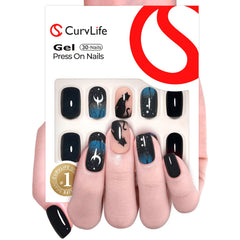 CurvLife close-up of gel finish highlighting smooth texture benefit: salon-like shine