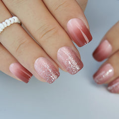 CurvLife close-up of handmade French tip detail highlighting salon finish