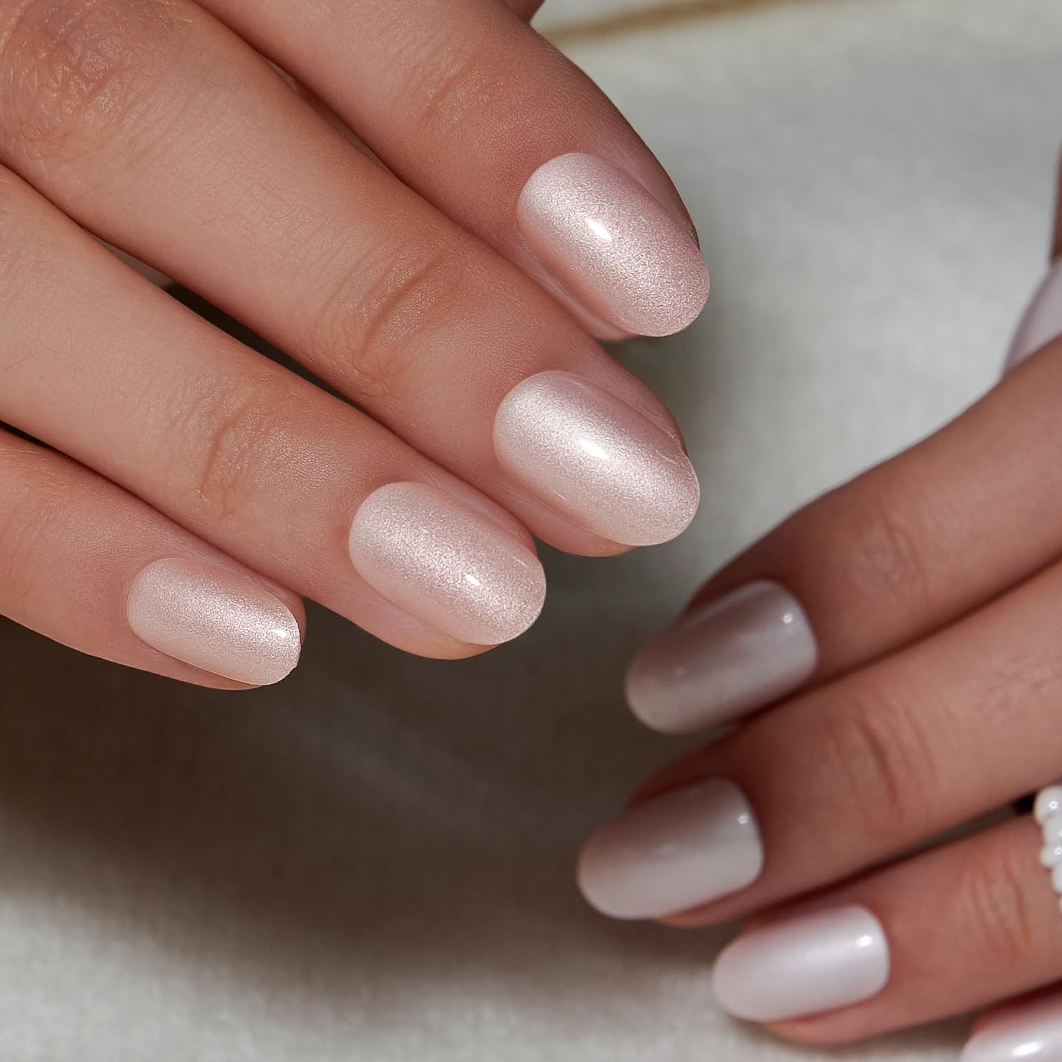 CurvLife close-up of pearly shimmer texture highlighting glossy finish