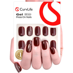 CurvLife close-up glitter texture showing gel polish depth and durable finish