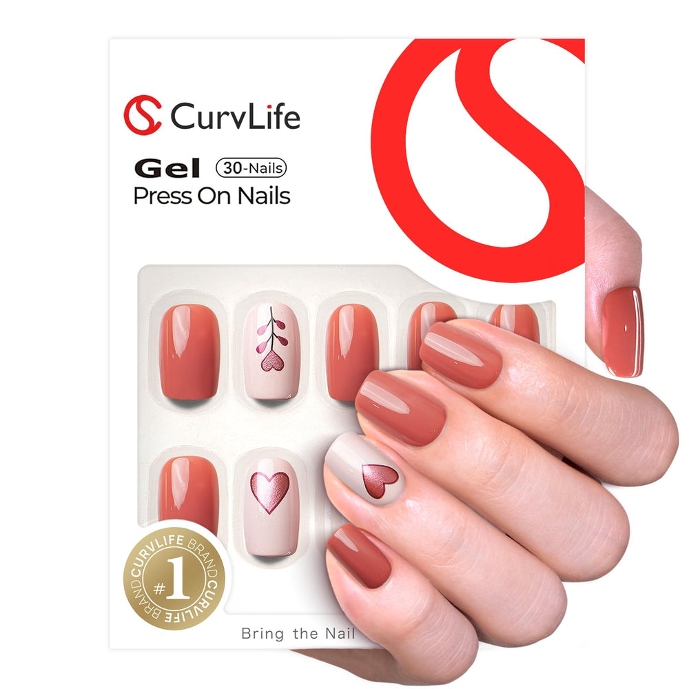CurvLife close-up of gel texture and glossy topcoat for long-lasting salon shine benefit