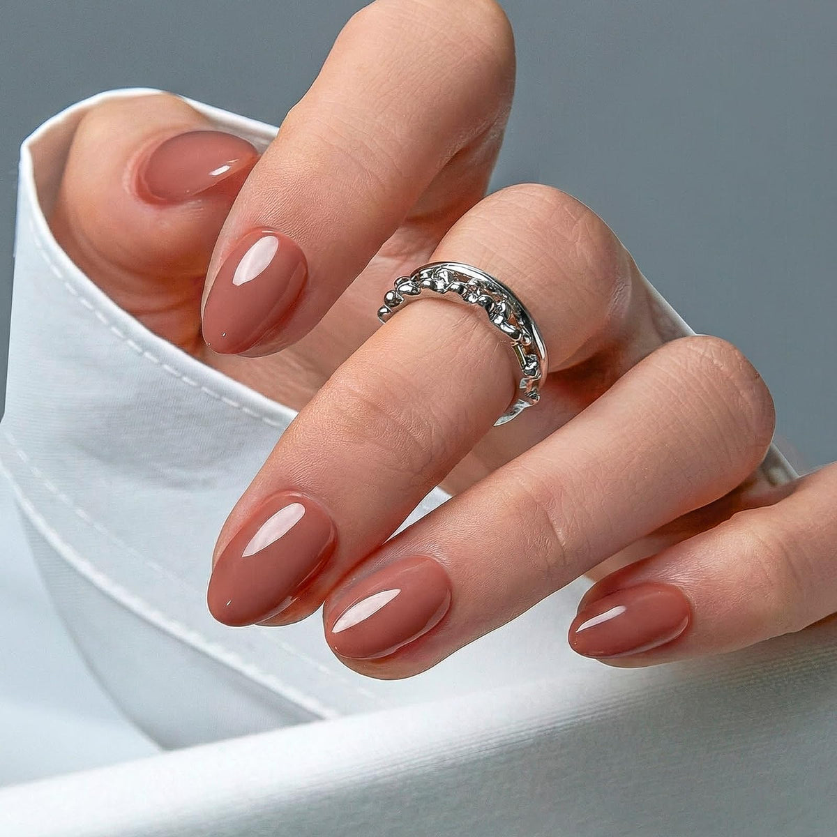 CurvLife front package soft blush showing 32-piece kit and glossy finish for easy salon nails