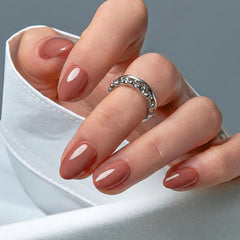 CurvLife front package soft blush showing 32-piece kit and glossy finish for easy salon nails