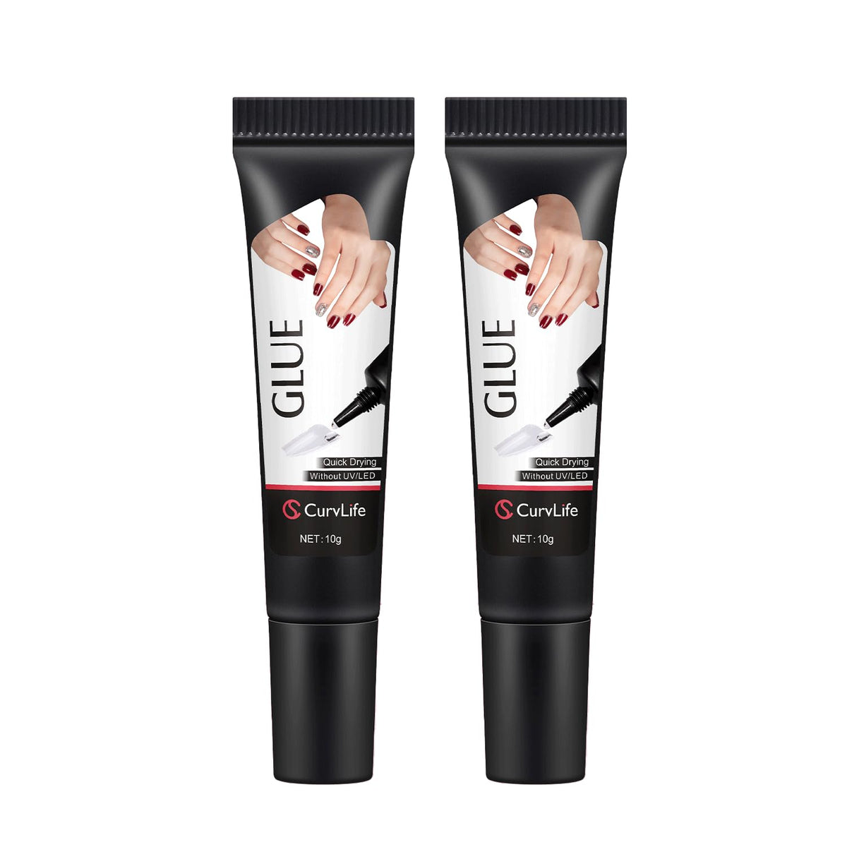 CurvLife front packaging showing two 10g tubes for reliable adhesive