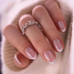 CurvLife front packaging showing almond French tips and kit contents benefit quick salon look
