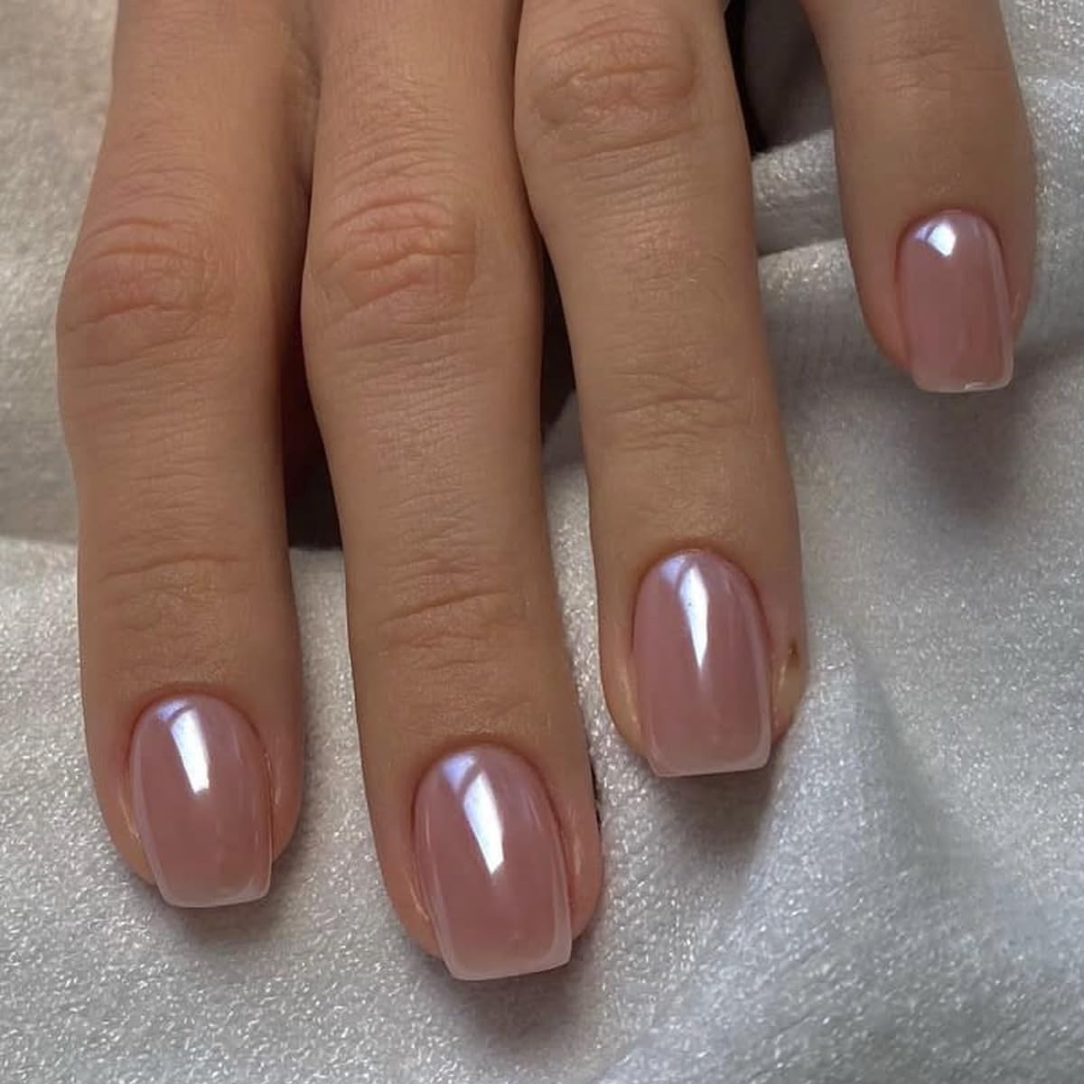 CurvLife front packaging showing apricot pink glitter nails and glossy finish benefit
