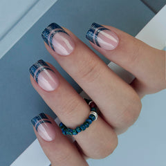 CurvLife front view of packaged dark purple trim nails showing ready-to-use kit benefits